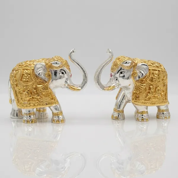 Decorative_Golden_Elephant_Figurines_(Set_Of_2)