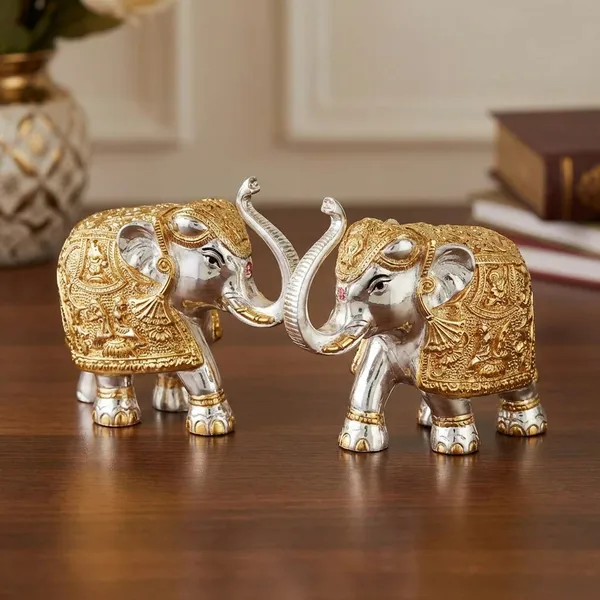 Decorative_Golden_Elephant_Figurines_(Set_Of_2)