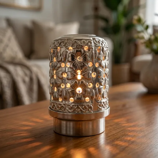 Decorative_Metal_Candle_Holder_With_Floral_Cutout_Design