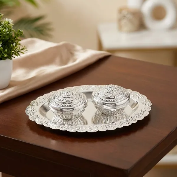 Decorative_Silver_Tone_Metal_Inkwell_Set_With_Ornate_Detailing