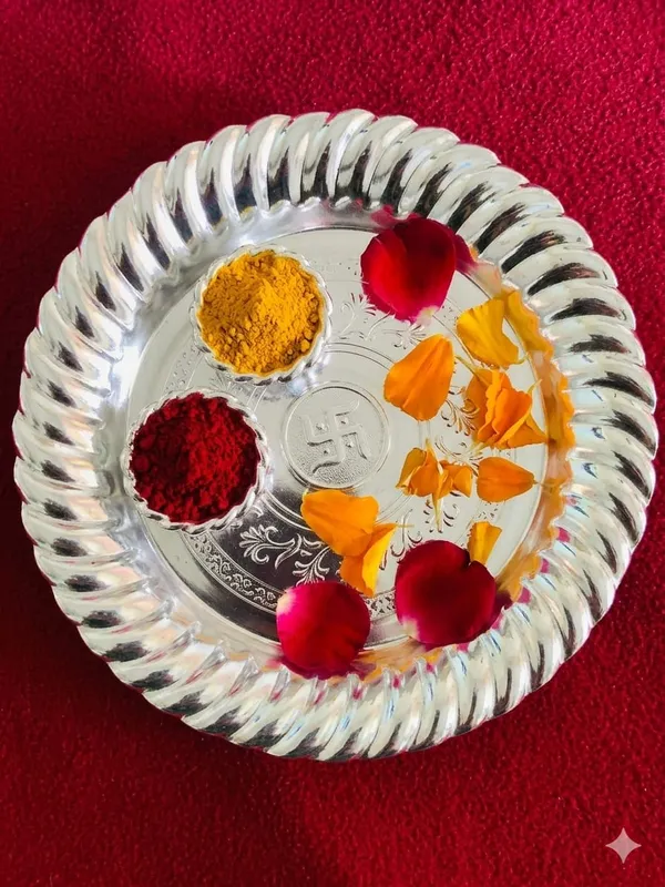 Decorative_pooja_thali/plate_set