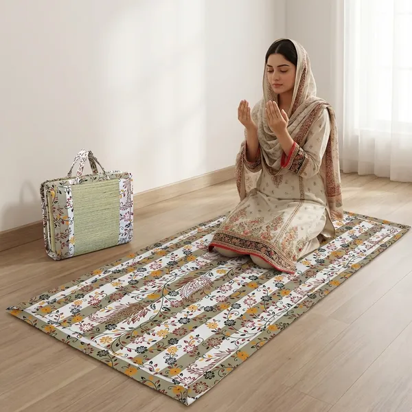 Multicolour_Corai_Grass_Cotton_&_Polyester_Mat_For_Prayer_Or_Meditation