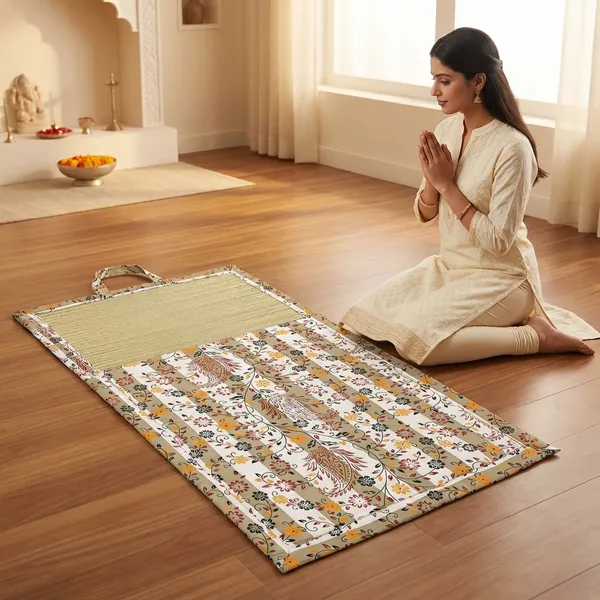 Multicolour_Corai_Grass_Cotton_&_Polyester_Foldebal_Mat