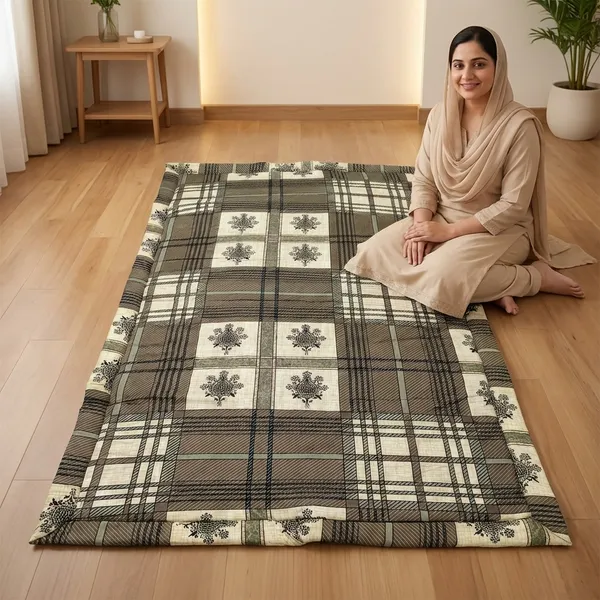 Multicolour_Corai_Grass_Cotton_&_Polyester_Mat_For_Sleeping_For_Yoga