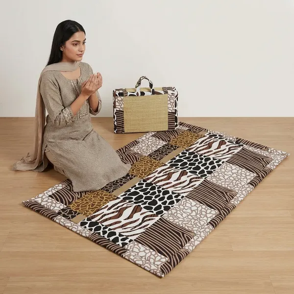 Multicolour_Corai_Grass_Cotton_&_Polyester_Mat_For_Sleeping_For_Yoga