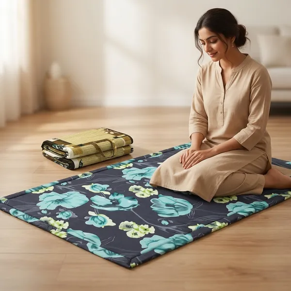 Blue_Corai_Grass_Cotton_&_Polyester_Mat_For_Prayer_Or_Meditation