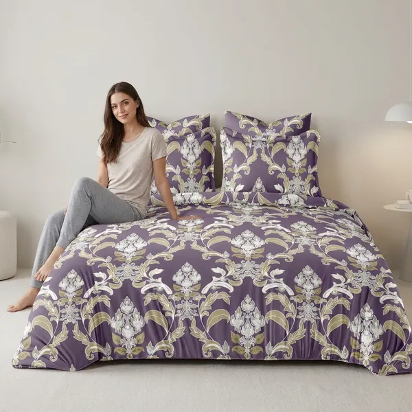 Light_Purple__Cotton_&_Polyester_Bed_Sheet