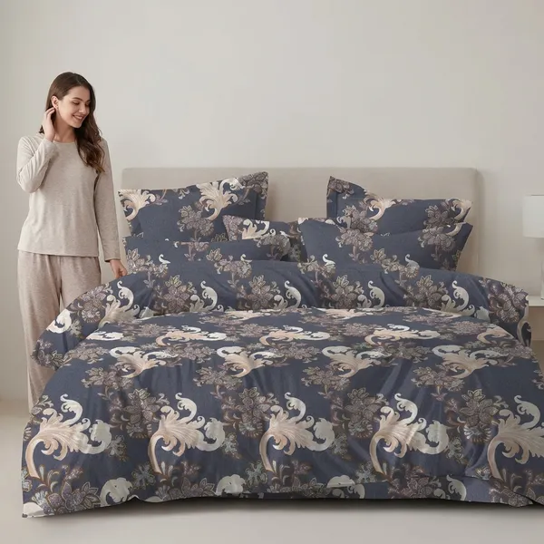 Navy_Blue_Cotton_Bed_Sheet