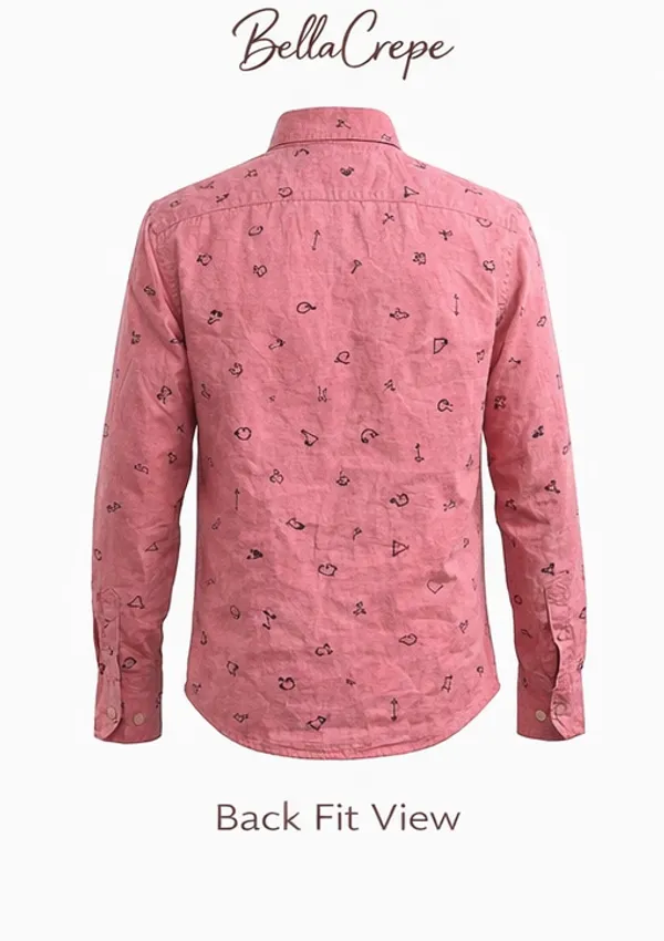 Coral_Pink_Urban_Symbol_Embroidered_Shirt_For_Men