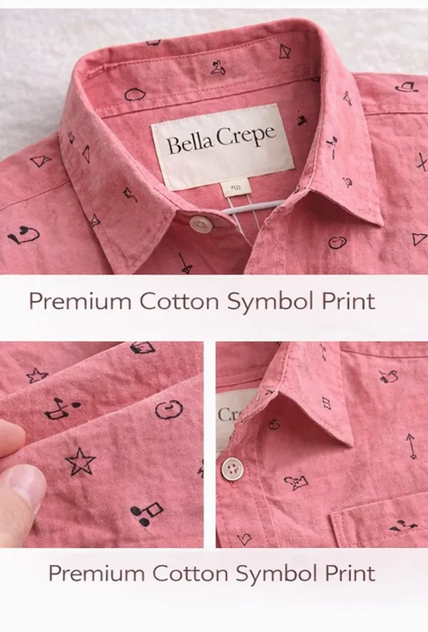 Coral_Pink_Urban_Symbol_Embroidered_Shirt_For_Men