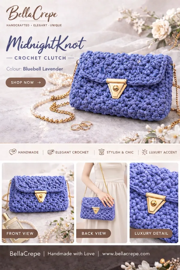 Midnight_Black_Knot_Crochet_ClutchFor_Women