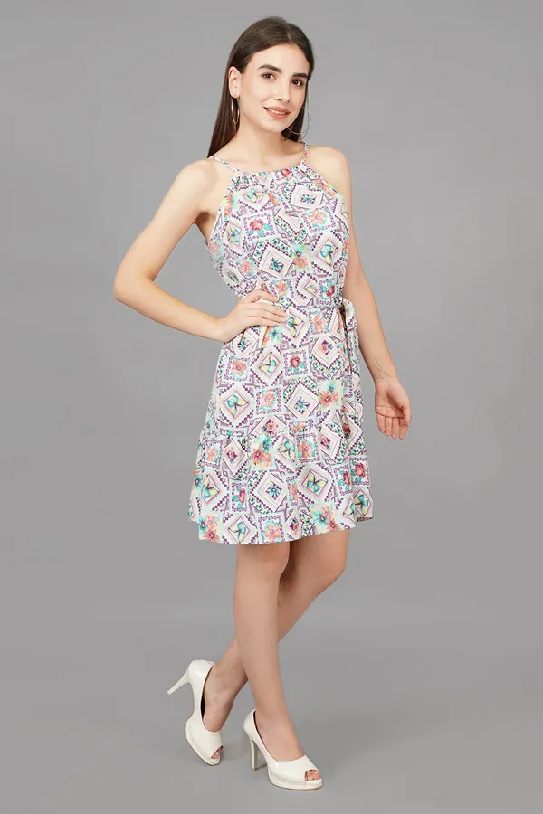 Multicolor_Cute_Polyester_Printed_Frill_Dress_For_Women