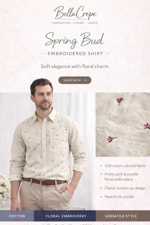 Ivory_Spring_Bud_Embroidered_Shirt_For_Men