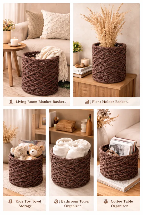 Ebony_Black_Nest_Crochet_Basket
