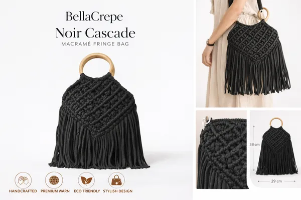 Midnight_Black_Noir_Cascade_Macrame_Bag_For_Women