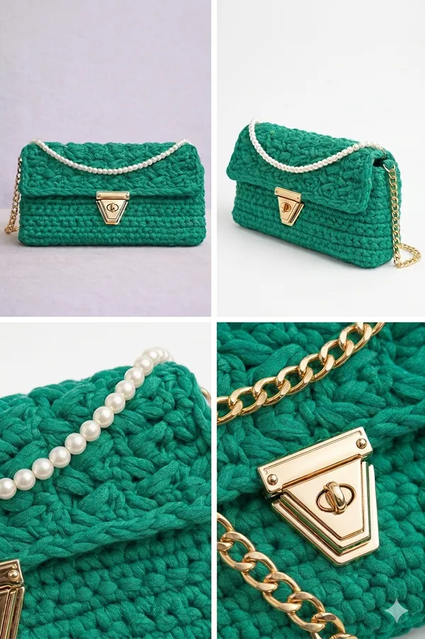 Emerald_Green_Pearl_Crochet_Clutch_For_Women