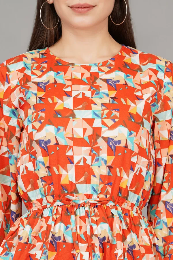 Mila_Geometrical_Ruffle_Mini_Dress_For_Women