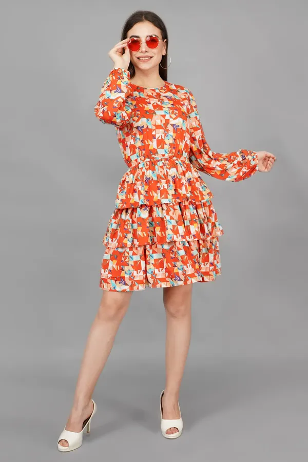 Mila_Geometrical_Ruffle_Mini_Dress_For_Women