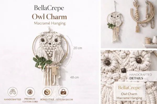 Natural_Cotton_Beige_Owl_Charm_Macrame_Hanging