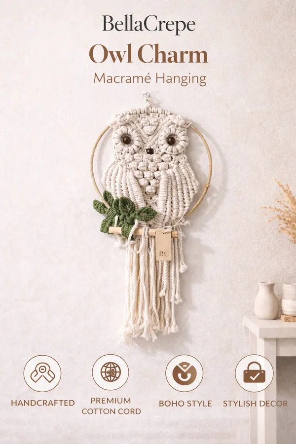 Natural_Cotton_Beige_Owl_Charm_Macrame_Hanging