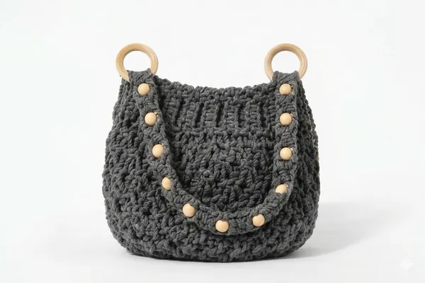 Stone_Grey_Twist_Crochet_Bag_For_Women