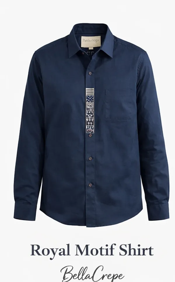 Navy_Blue_Royal_Motif_Shirt_For_Men