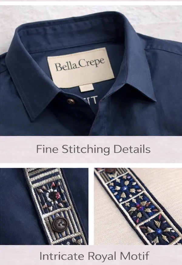 Navy_Blue_Royal_Motif_Shirt_For_Men