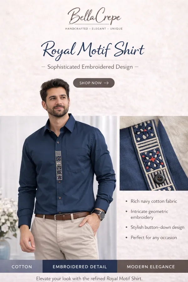 Navy_Blue_Royal_Motif_Shirt_For_Men