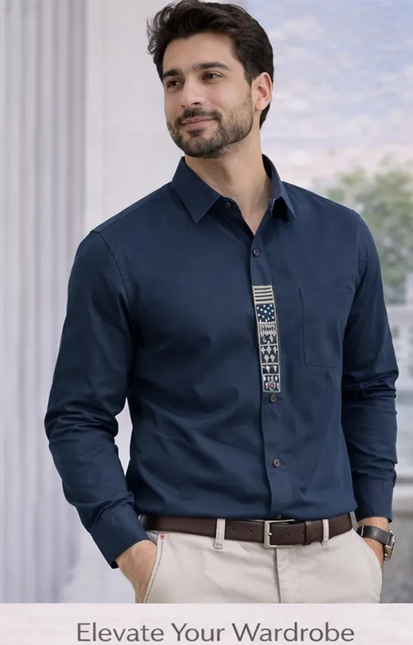 Navy_Blue_Royal_Motif_Shirt_For_Men