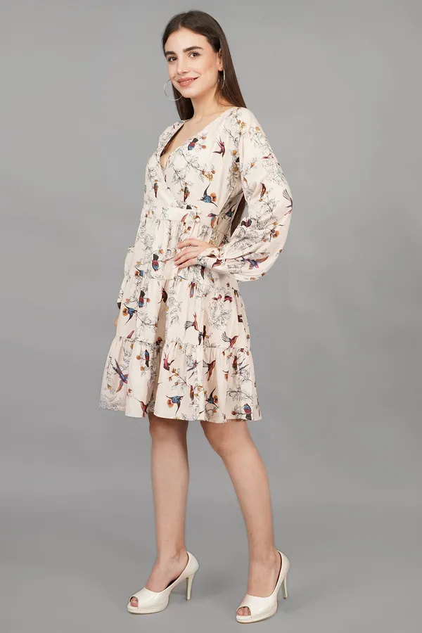 Cream_Blossom_Garden_Printed_Dress_For_Women