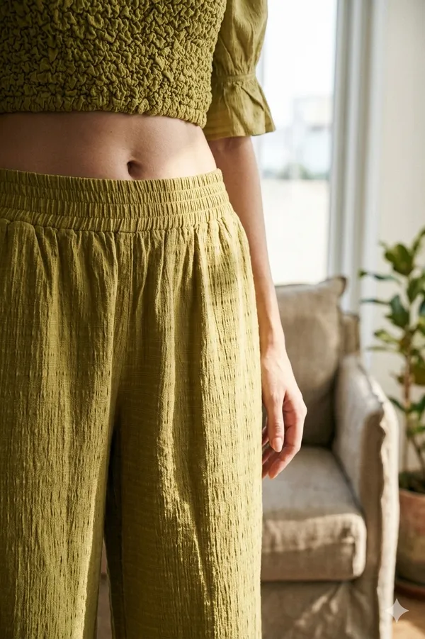 Mustered_Yellow_Ashley_Textured_Bottom_For_Women