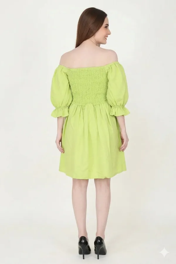 Lime_Green_Alice_Puff_Dress_For_Women