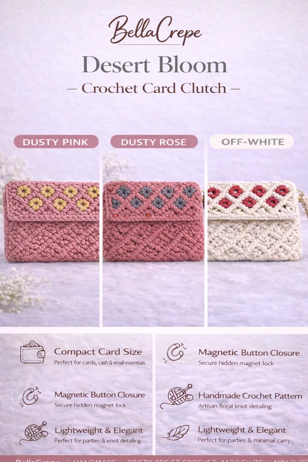 Multicolor_Bloom_Crochet_Card_Clutch_For_Women