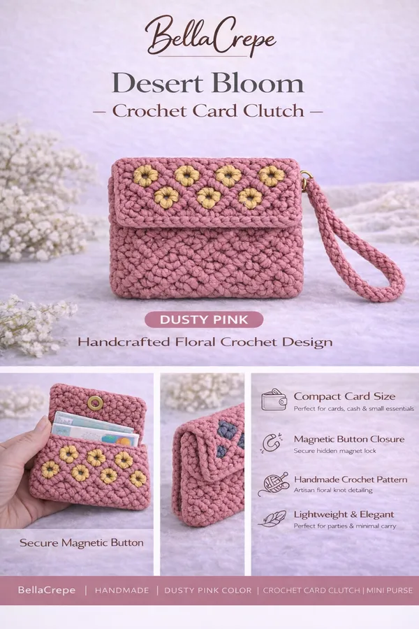 Multicolor_Bloom_Crochet_Card_Clutch_For_Women