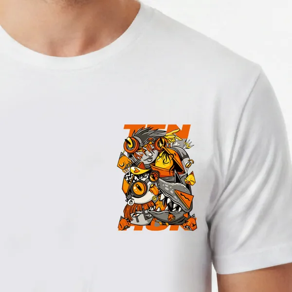 White_Cotton_Lycra_Tencel_Round_Neck_T_Shirt_For_Men