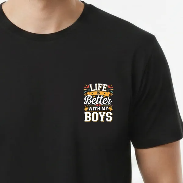 Black_Cotton_Lycra_Tencel_Round_Neck_T_Shirt_For_Men