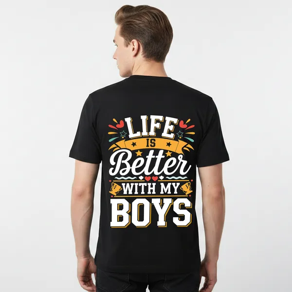 Black_Cotton_Lycra_Tencel_Round_Neck_T_Shirt_For_Men