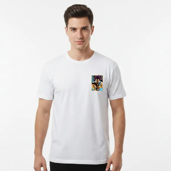 White_Cotton_Lycra_Tencel_Round_Neck_T_Shirt_For_Men