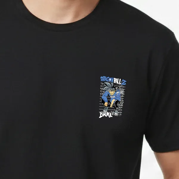 Black_Cotton_Lycra_Tencel_Round_Neck_T_Shirt_For_Men