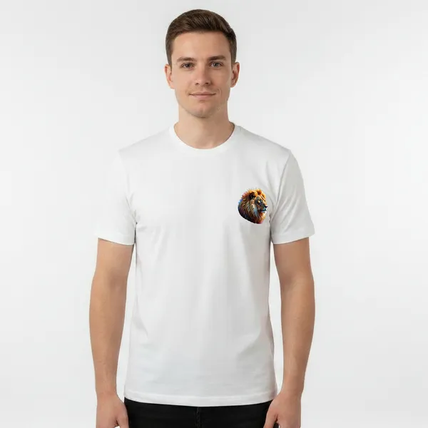 White_Cotton_Lycra_Tencel_Round_Neck_T_Shirt_For_Men