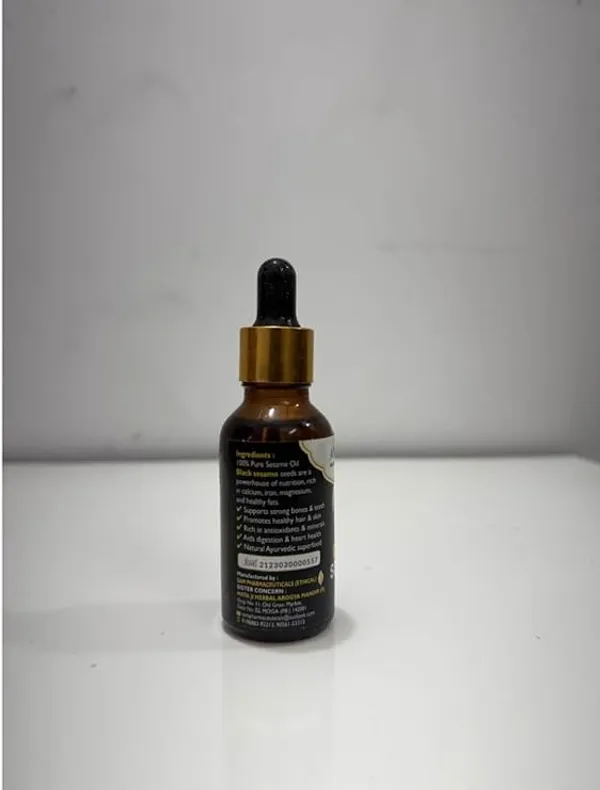 100%_Pure_Black_Sesame_Oil_25ml_|_Cold_Pressed_Edible_Grade_|_Rich_in_Natural_Antioxidants_&_Nutrients_|_For_Hair,_Skin_&_Cooking_|_Premium_Ayurvedic_Nourishment_Oil