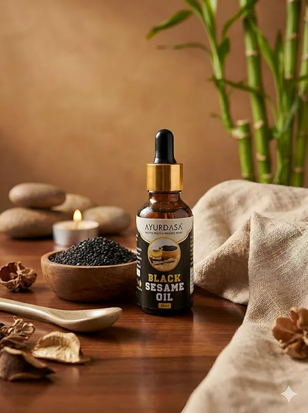100%_Pure_Black_Sesame_Oil_25ml_|_Cold_Pressed_Edible_Grade_|_Rich_in_Natural_Antioxidants_&_Nutrients_|_For_Hair,_Skin_&_Cooking_|_Premium_Ayurvedic_Nourishment_Oil