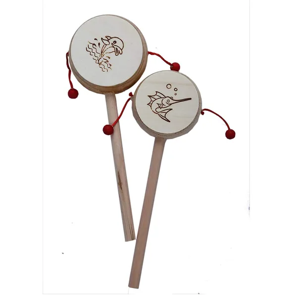 Wood_Carver_Wooden_Handmade_Cute_Mini_Dholak_Damru_For_Kids_Musical_Toys