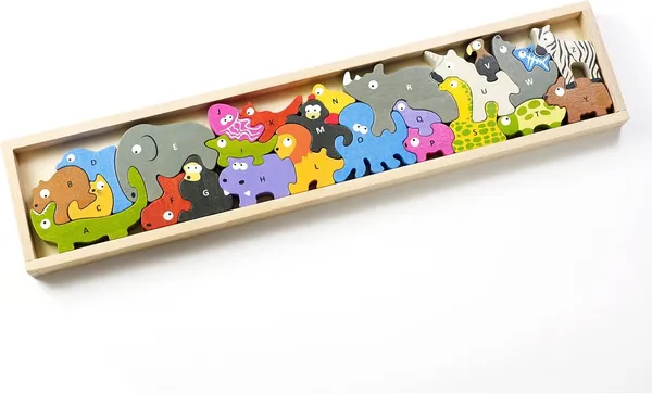 Animal_Parade_A_To_Z_Puzzle_Montessori_Educational_Wooden_Alphabet_Puzzle_For_Toddlers_Non_Toxic_Fine_Motor_Skills_Development_Fun_Animal_Shaped_Letters_For_Kids