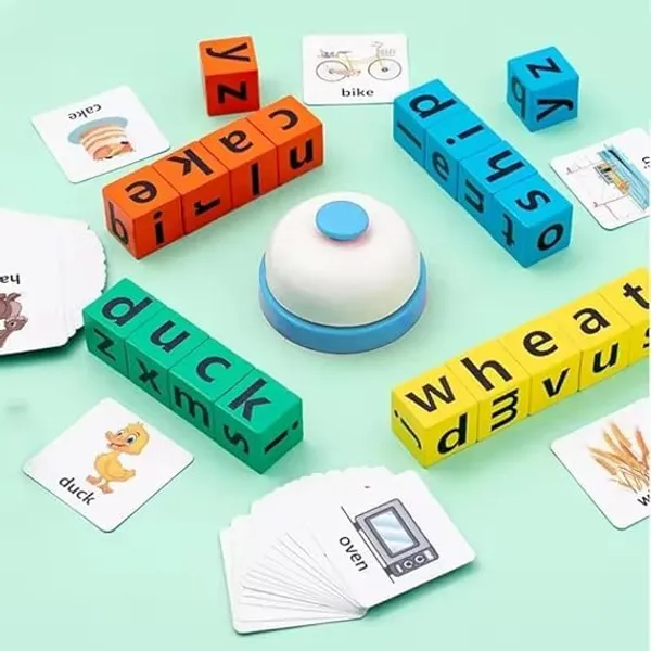 Wooden_Alphabet_Spelling_Game_20_Letter_Cubes_64_Flashcards_Bell_Montessori_Learning_Toy_For_Kids_3_Years_Educational_Game_For_Word_Building_Spelling_Early_Literacy