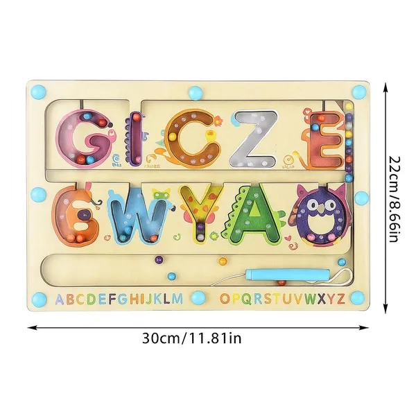 Wooden_Magnetic_Maze_Board_For_Kids_2_5_Years_Montessori_Color_Number_Learning_Toy_Educational_Counting_Sorting_Puzzle_Game_Skill_Development_Toy_For_Kids_1pc_Wooden_Alphabetic_Game