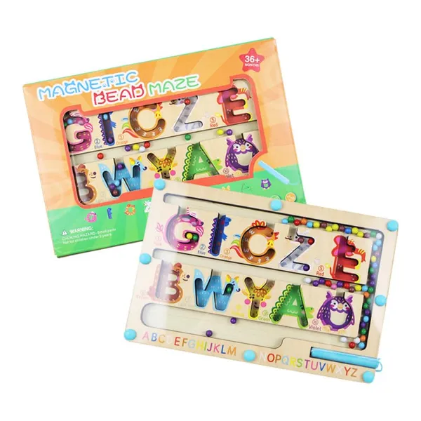 Wooden_Magnetic_Maze_Board_For_Kids_2_5_Years_Montessori_Color_Number_Learning_Toy_Educational_Counting_Sorting_Puzzle_Game_Skill_Development_Toy_For_Kids_1pc_Wooden_Alphabetic_Game