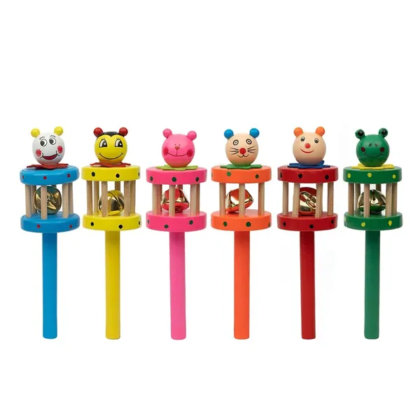 2_Wooden_Animal_Bell_Rattle_Toy_For_Kids_Colorful_Handheld_Jingle_Stick_Musical_Sensory_Toy_Early_Learning_Rhythm_Sound_Play_Gift_For_Toddlers_(2_unit)