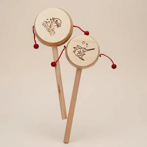 Wood_Carver_Wooden_Handmade_Cute_Mini_Dholak_Damru_For_Kids_Musical_Toys