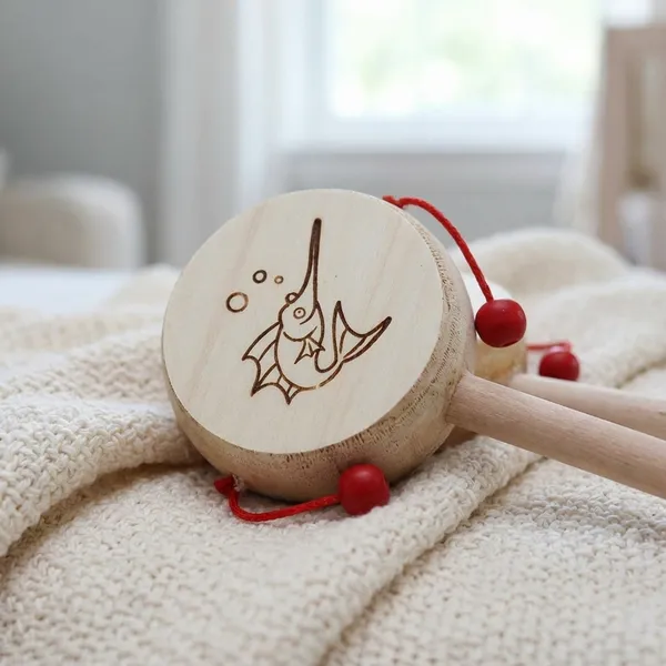 Wood_Carver_Wooden_Handmade_Cute_Mini_Dholak_Damru_For_Kids_Musical_Toys